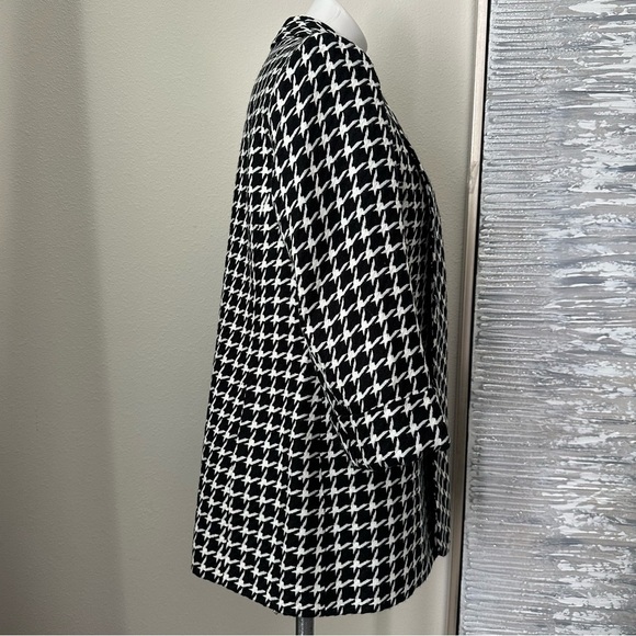 Anne Klein 3/4 Sleeve Houndstooth Blazer Size M Women - Picture 8 of 17
